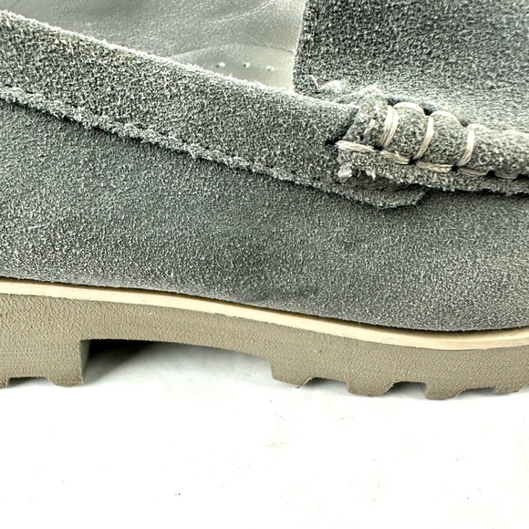 Donald Pliner Rio Loafer Gray Suede Leather Slip On Shoes Womens - Picture 6 of 12